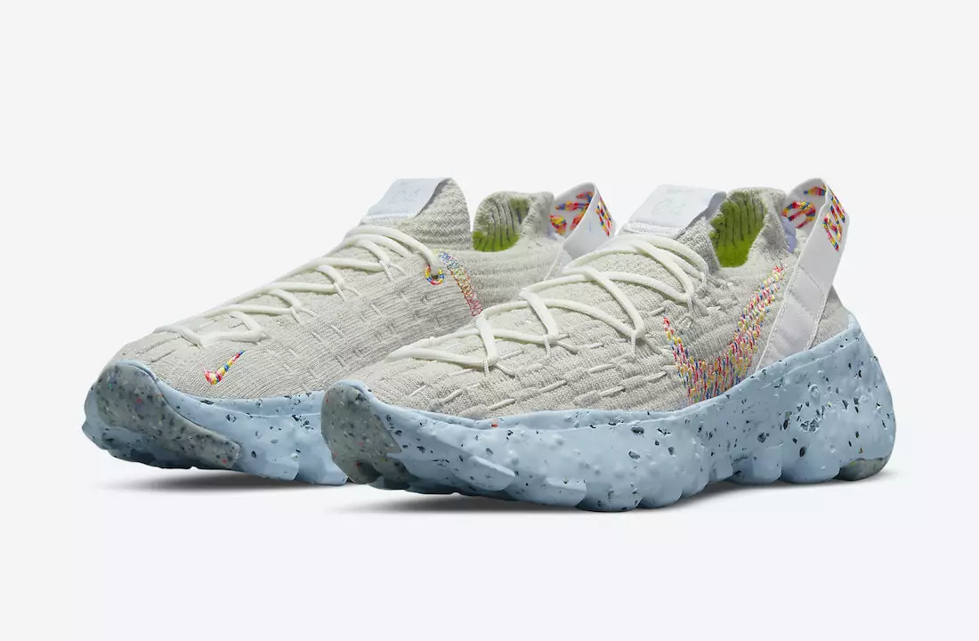 Nike Space Hippie 04 "White Multi" با فوم آبی دهانه