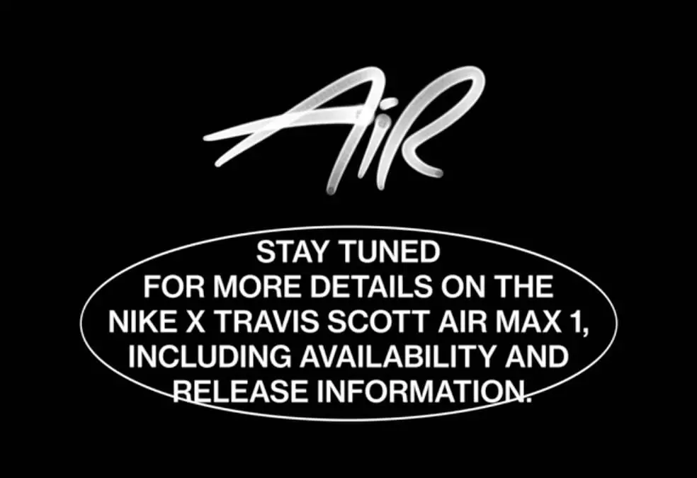 Travis Scott Nike Air Max 1 Verëffentlechungsdatum