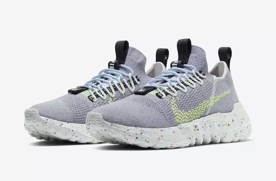 Nike Space Hippie 01 גריי וואלט CQ3986-002 מעלדונג טאָג-1