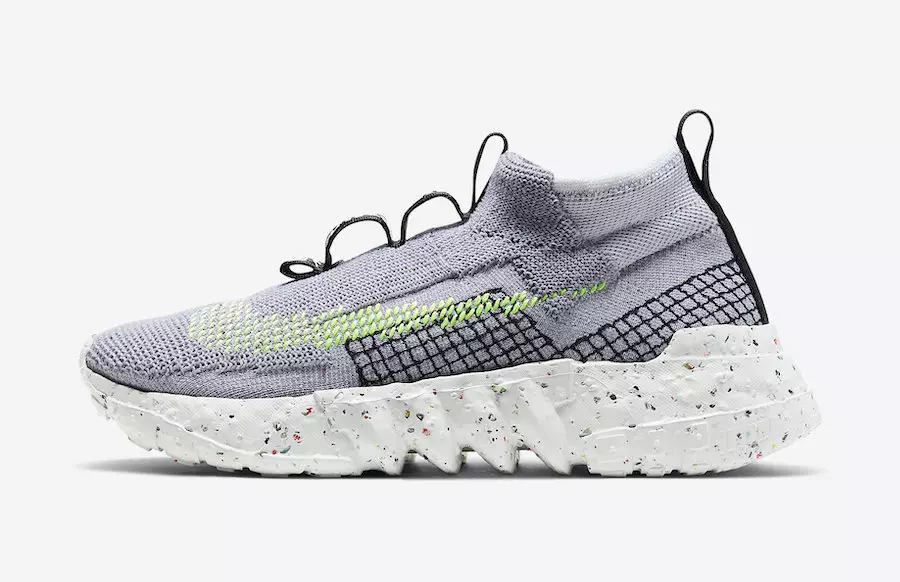 Nike Space Hippie 02 Gray Volt CQ3988-002 Шығарылым күні-1