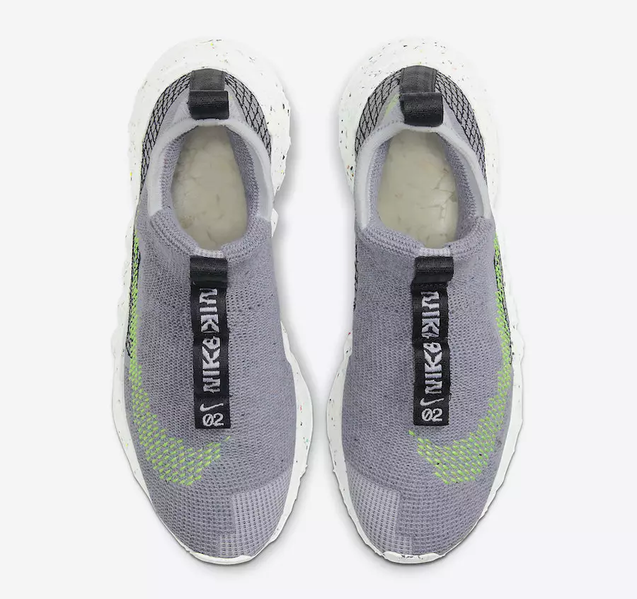 Nike Space Hippie 02 Grey Volt CQ3988-002 Дата випуску-1