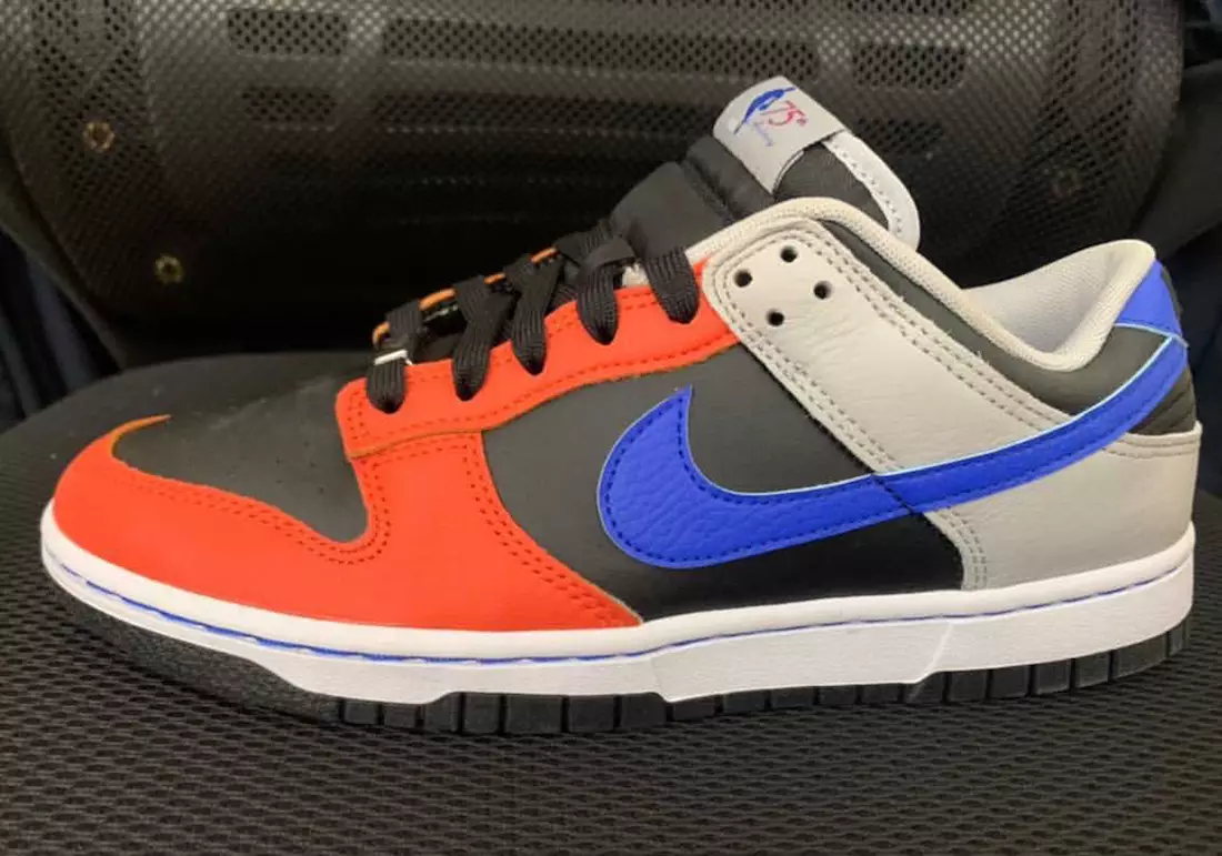 NBA Nike Dunk Low 75 နှစ်မြောက် Black Racer Blue Grey Fog Orange DD3363-002 ဖြန့်ချိသည့်ရက်စွဲ