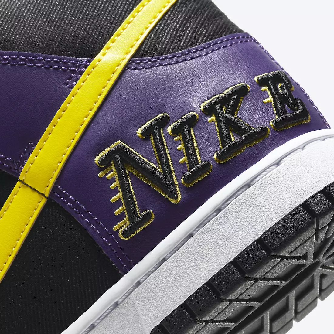 Tarehe ya Kutolewa ya Nike Dunk High EMB Lakers DH0642-001