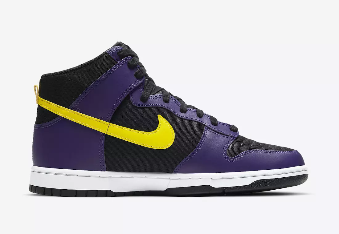 Nike Dunk High EMB Lakers DH0642-001 Dáta Eisiúna