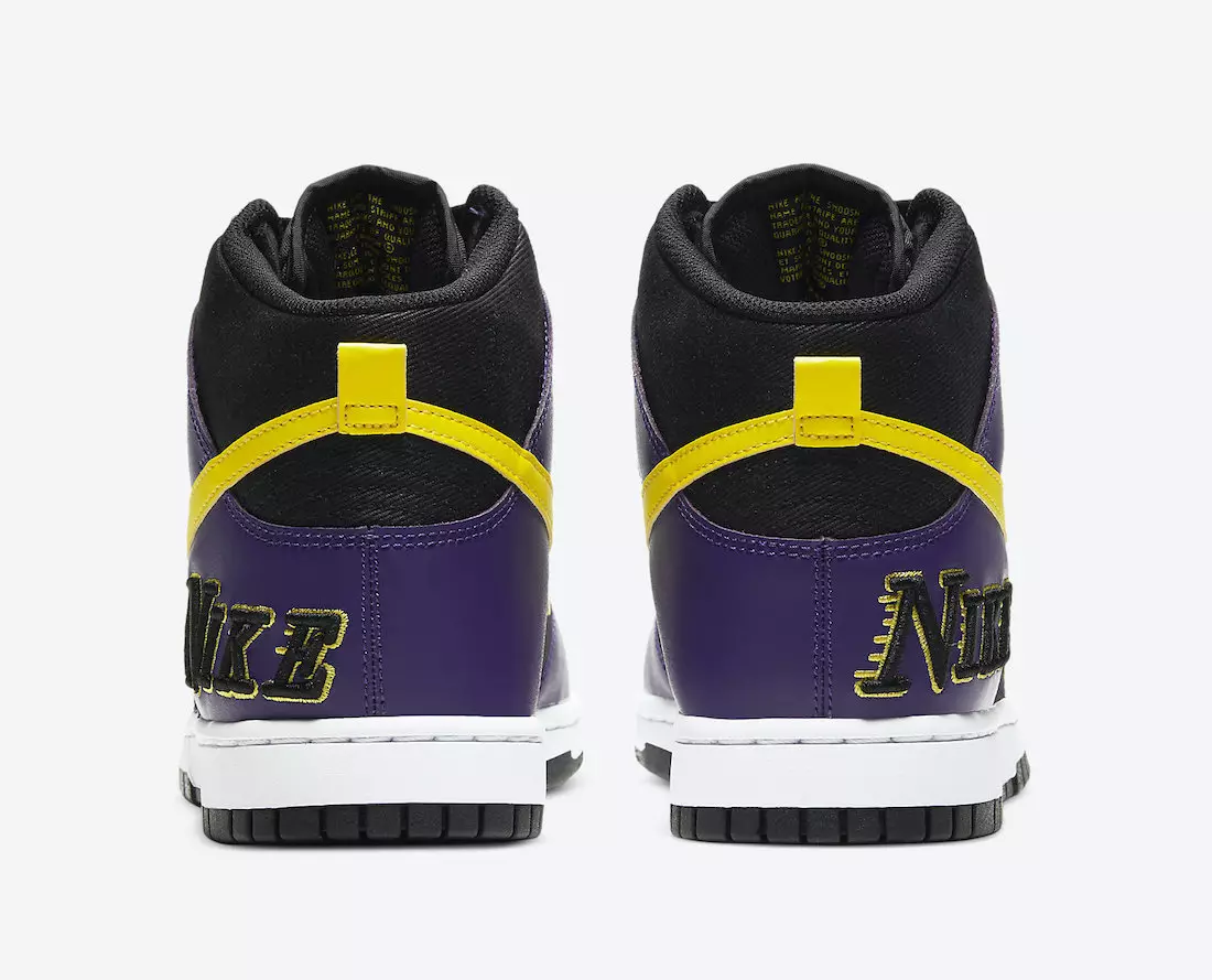 Ngày phát hành Nike Dunk High EMB Lakers DH0642-001