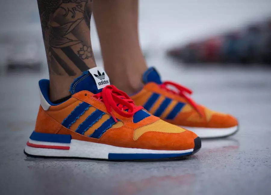 Dragon Ball Z x adidas ZX 500 RM Son Goku Grianghraif ar na Cosa