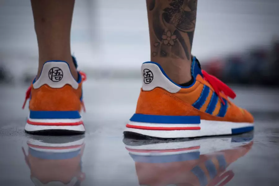 Dragon Ball Z x adidas ZX 500 RM Son Goku Picha za Miguu