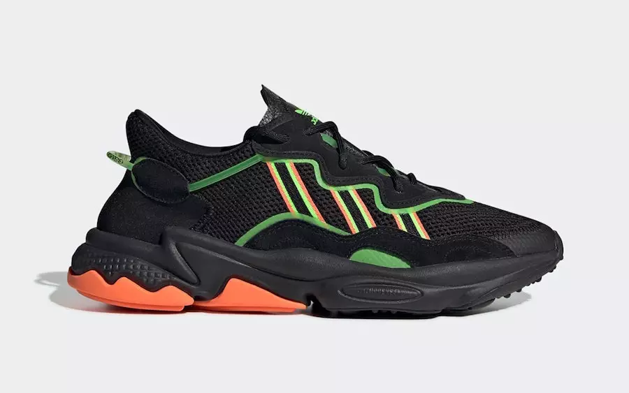 تاریخ انتشار adidas Ozweego Black Orange Green EE5696