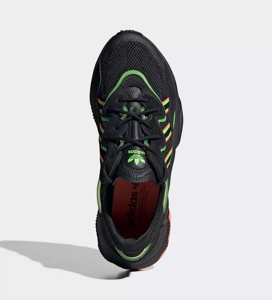 تاریخ انتشار adidas Ozweego Black Orange Green EE5696