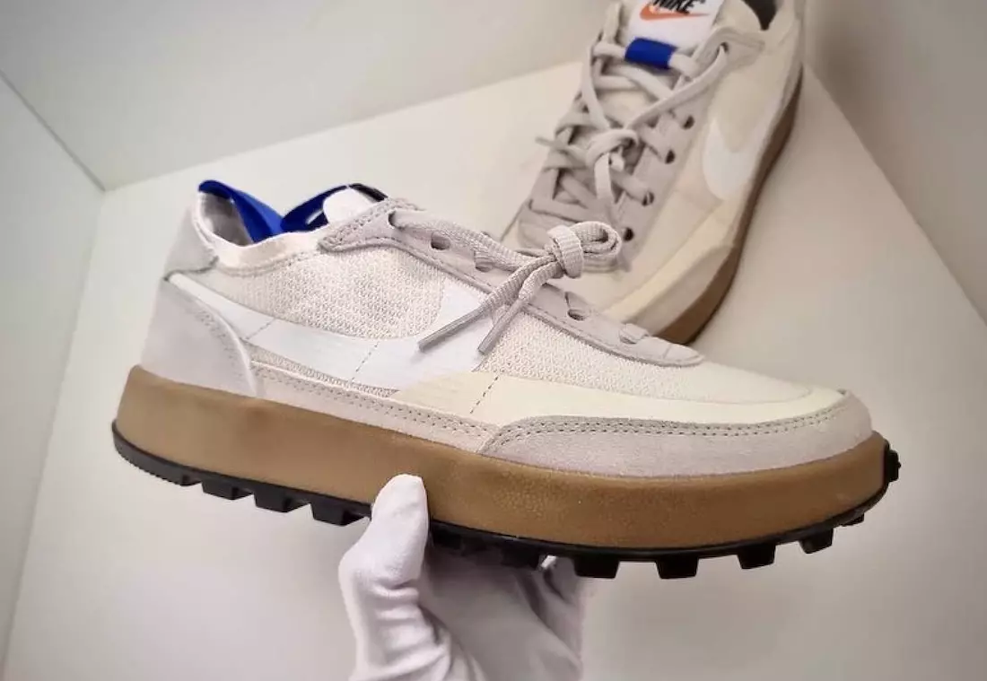 Tom Sachs NikeCraft almennir skór DA6672-200 Útgáfudagur í höndunum