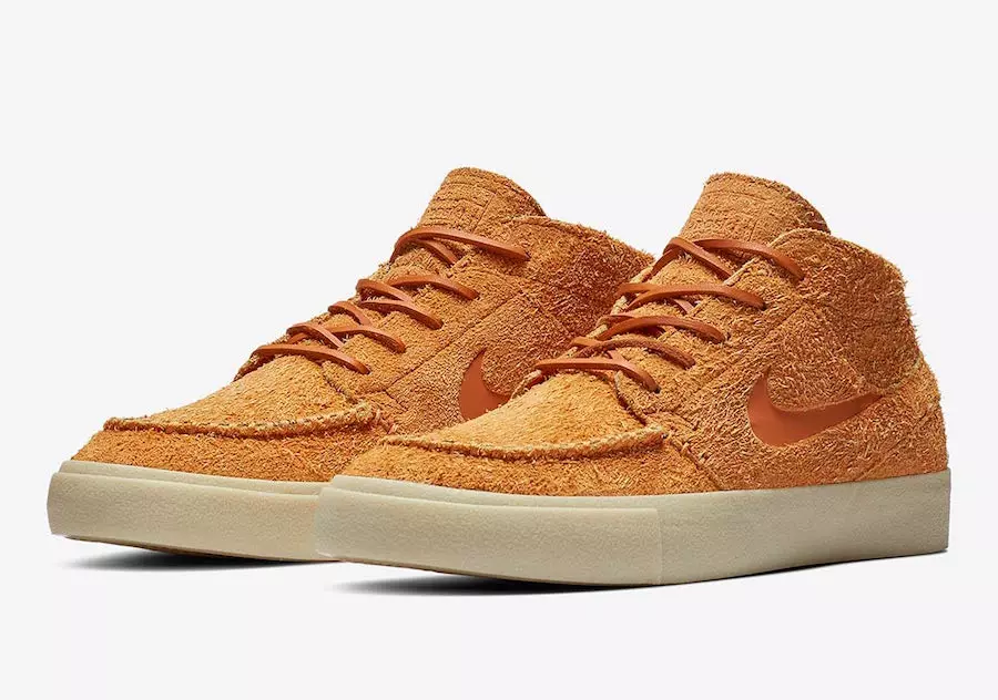 Nike SB Janoski Mid Crafted in Orange Shaggy Suede