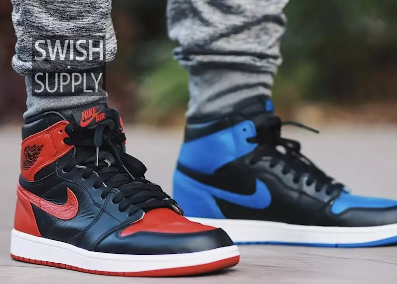 „Air Jordan 1 Royal 2017“ ant kojų