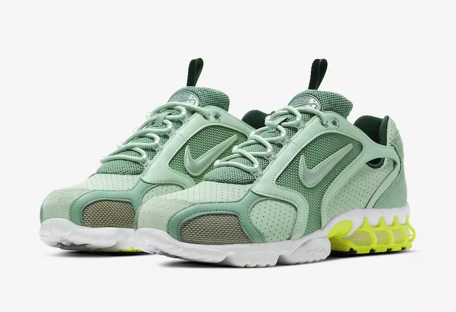 Nike Air Zoom Spiridon Caged Pistachio Frost CW5376-301 ထုတ်ဝေသည့်ရက်စွဲ