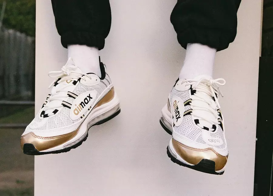 Ημερομηνία κυκλοφορίας του πακέτου Nike Air Max 98 GMT Λευκός χρυσός