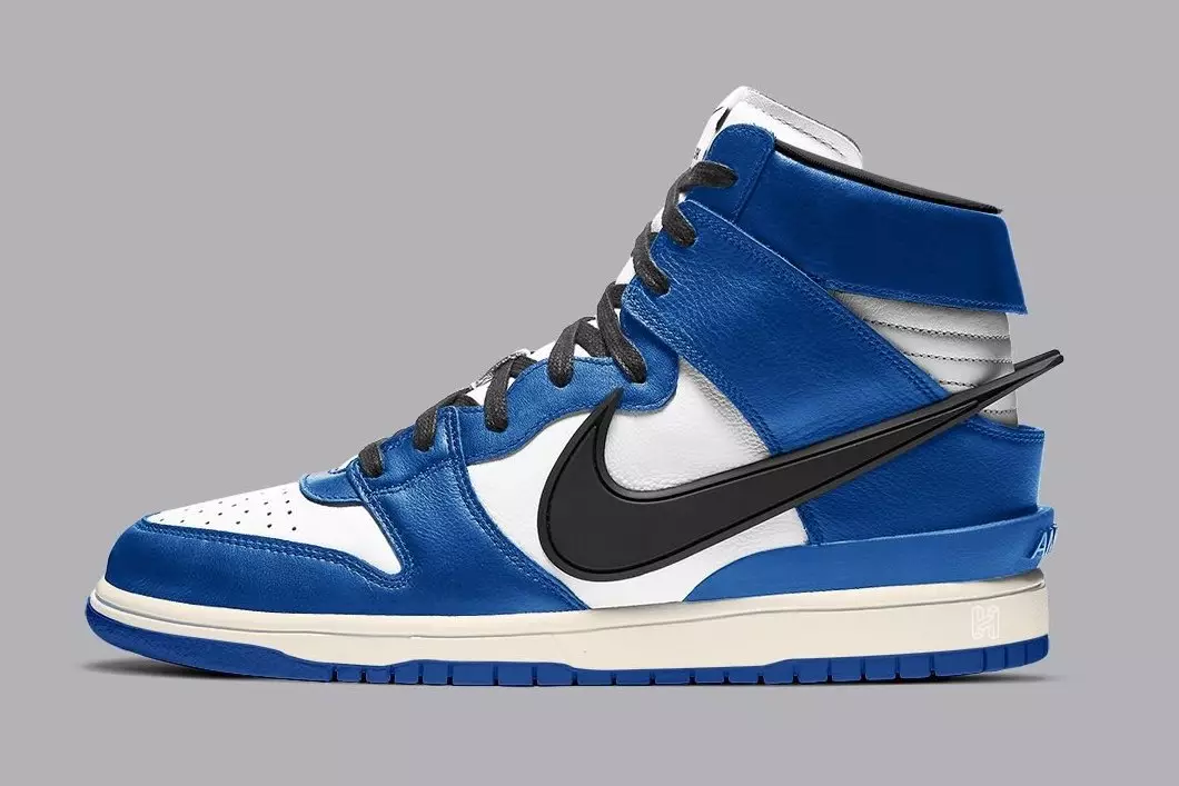 Ambush Nike Dunk High Deep Royal Blue White Pale Ivory Black CU7544-400 تاریخ انتشار