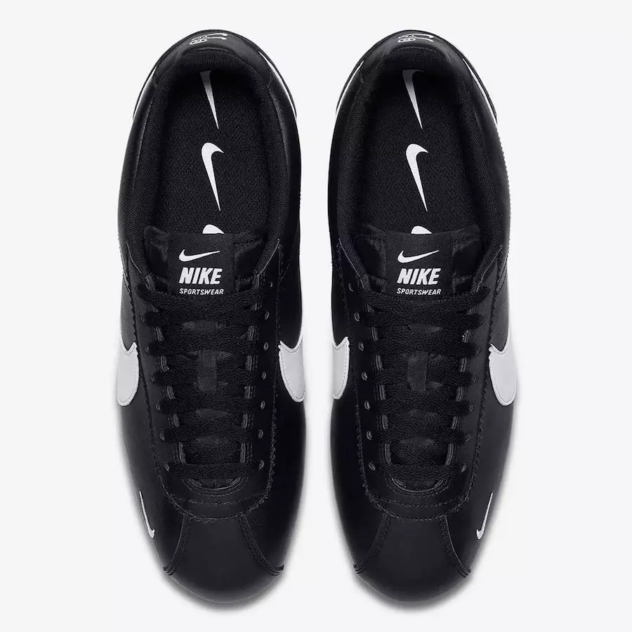 Nike Cortez Premium Swoosh Black White 807480-004 გამოშვების თარიღი