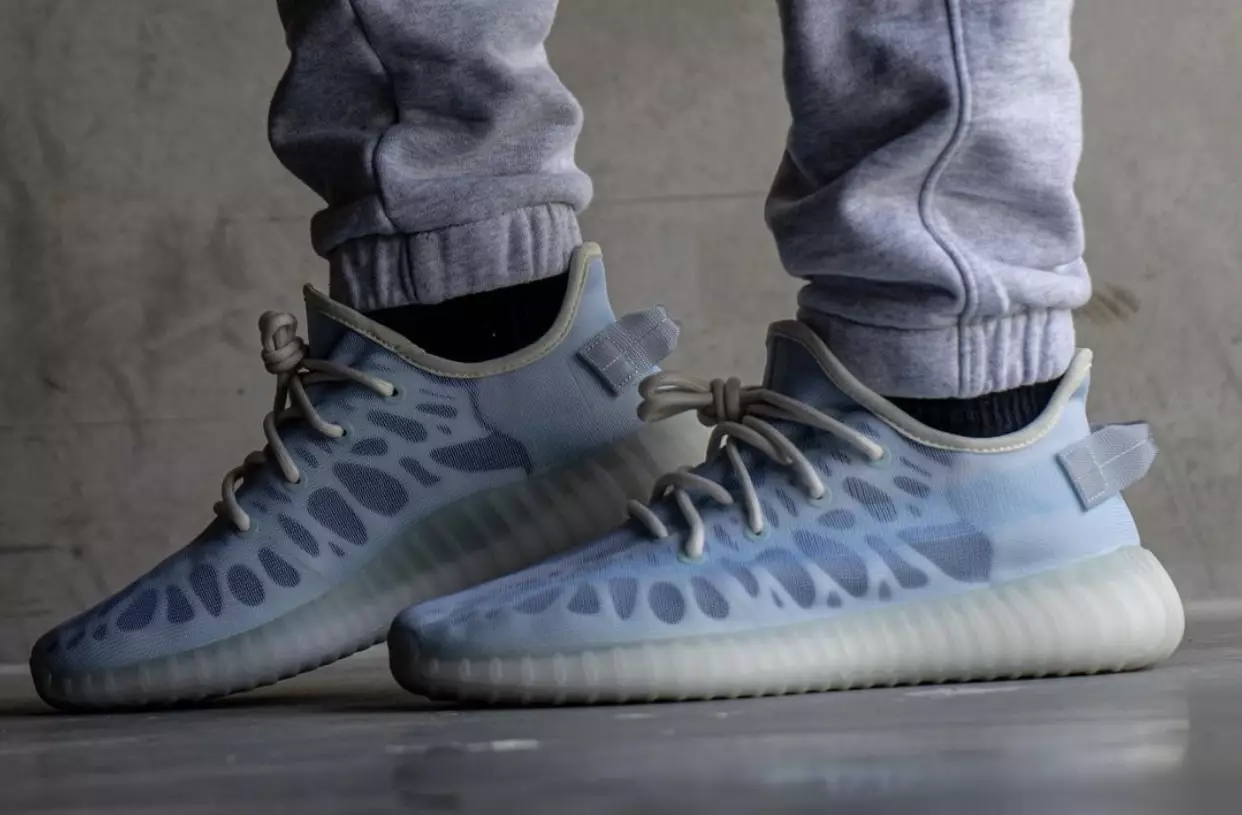 adidas Yeezy Boost 350 V2 Mono Ice GW2869 On-Feet