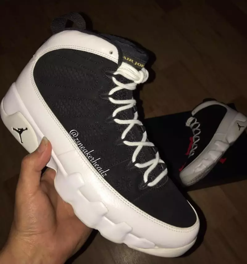 Air Jordan 9 Siyah Beyaz Altın 2018 302370-021