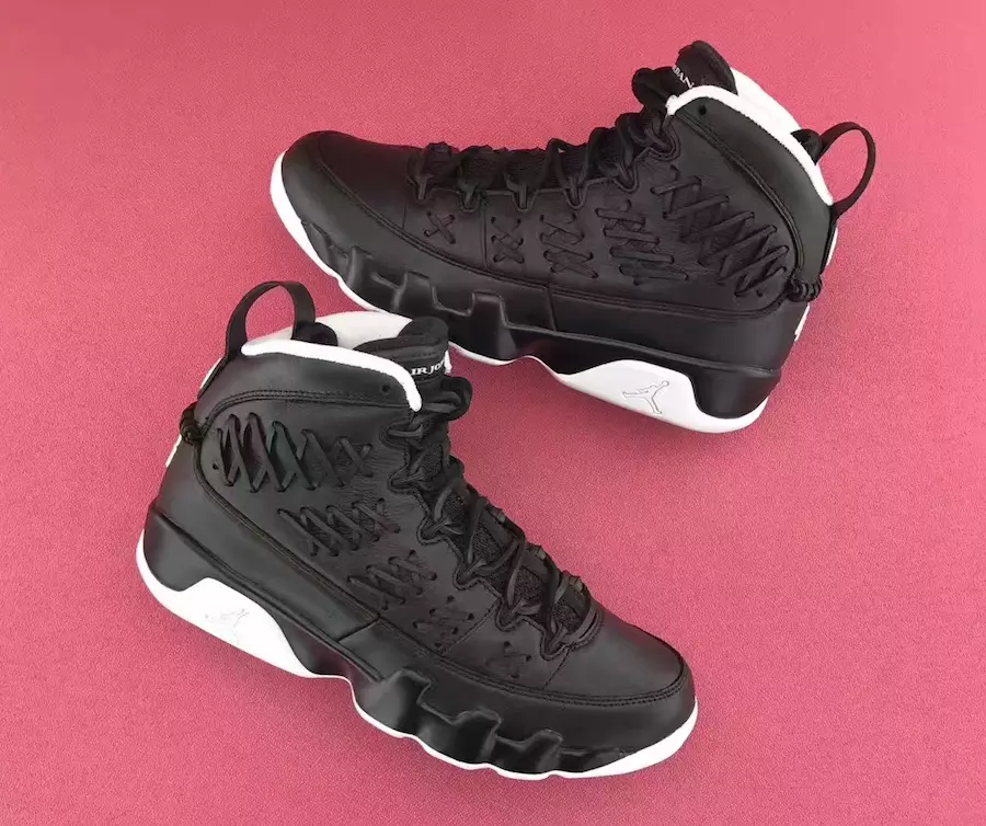 Air Jordan 9 Pacáiste Glove Baseball Leathar Dubh