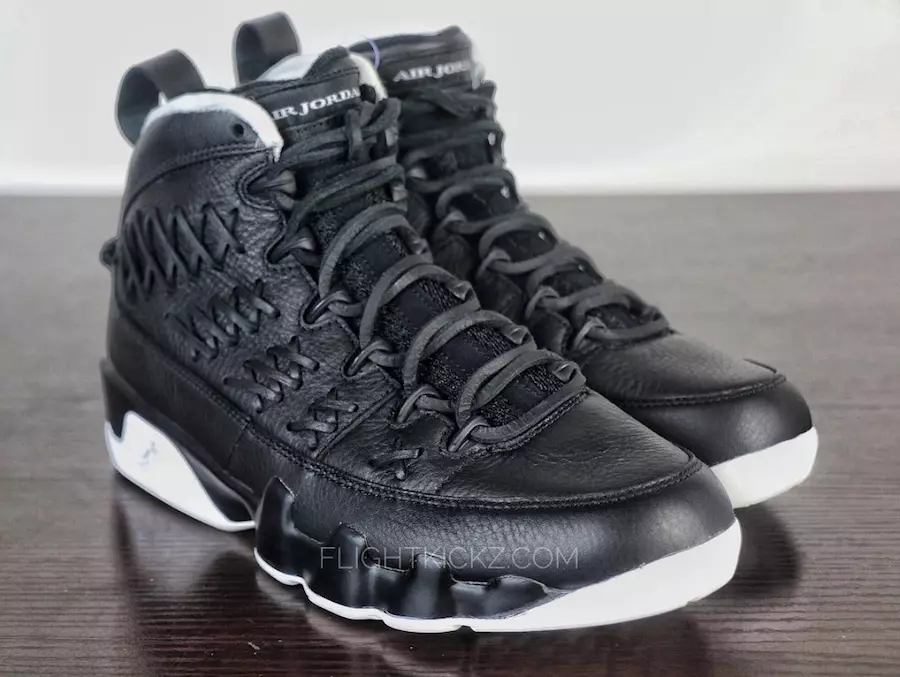 Confezione di guanti da baseball Air Jordan 9 neri con 45 tacchi