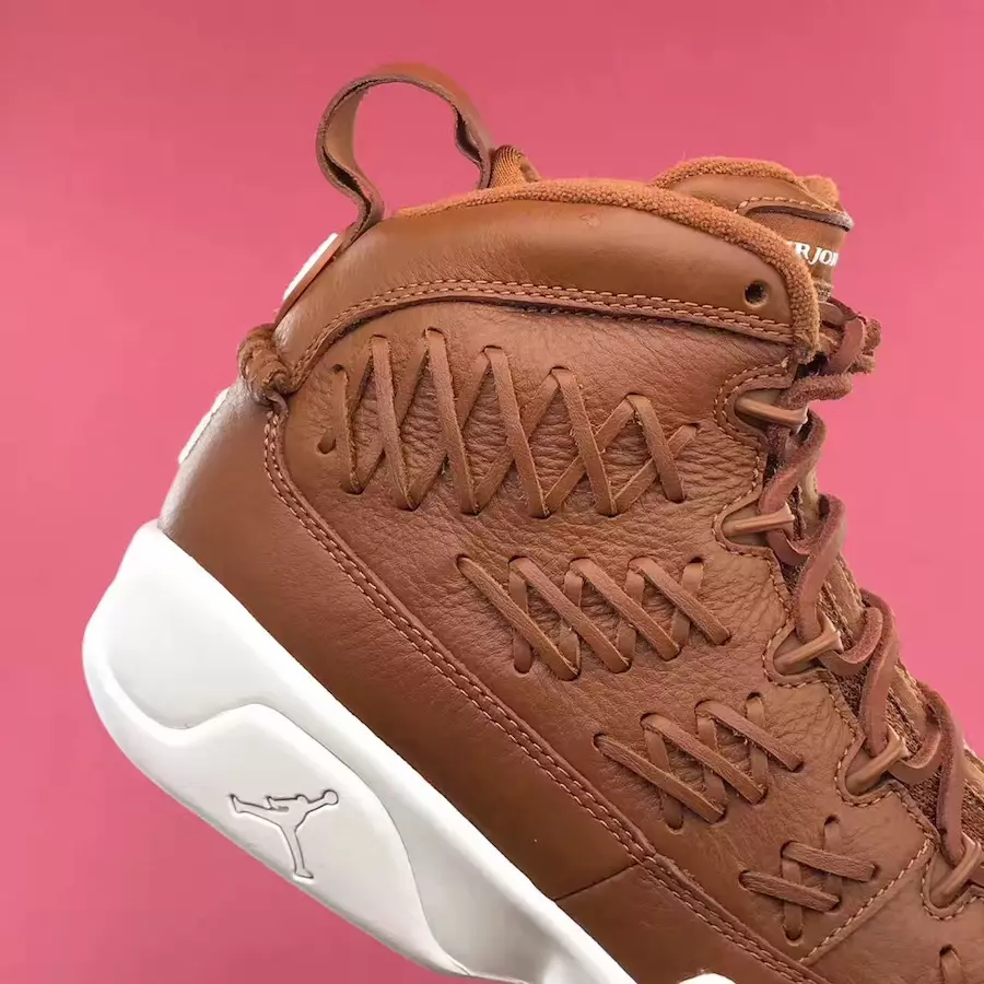 Confezione di guanti da baseball Air Jordan 9 in pelle marrone