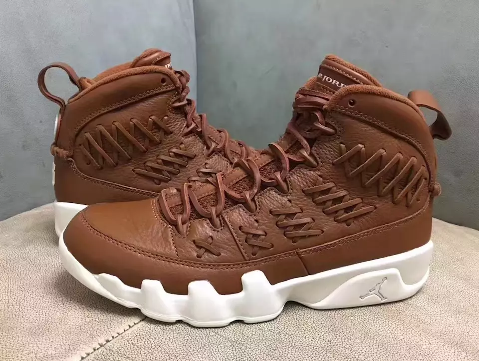 Air Jordan 9 ဘေ့စ်ဘောလက်အိတ် အညိုရောင် သားရေ