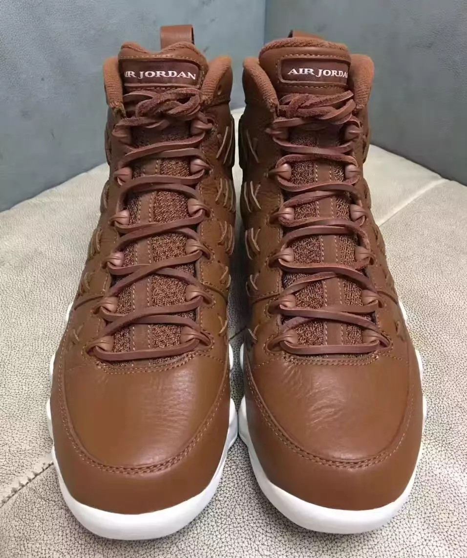 Luva de beisebol Air Jordan 9 marrom couro