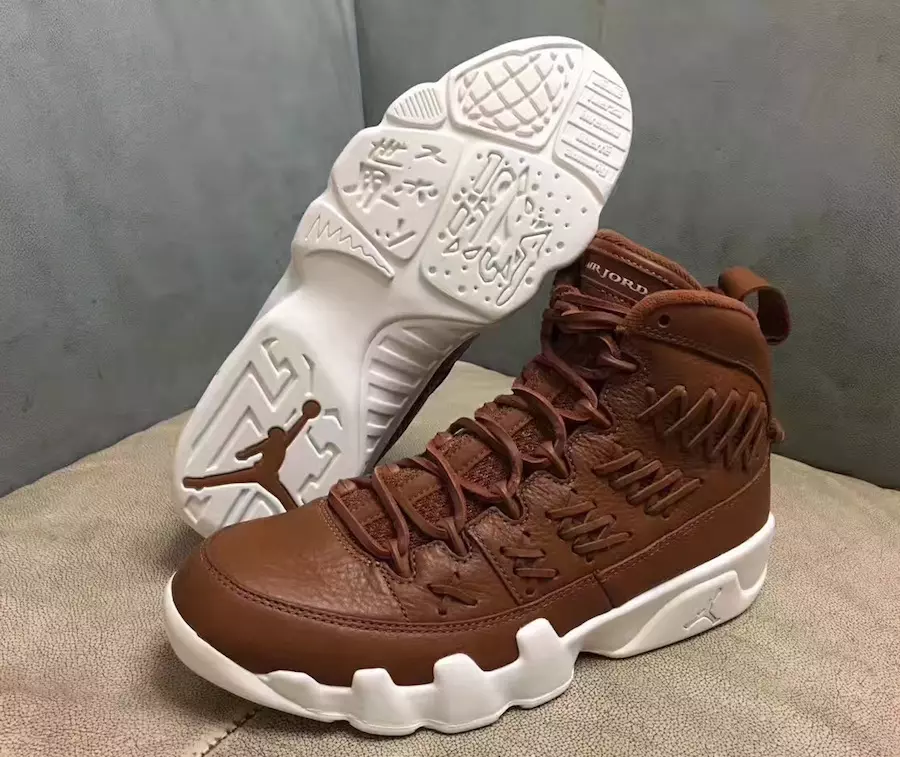 Air Jordan 9 pesapallikinnas pruun nahk