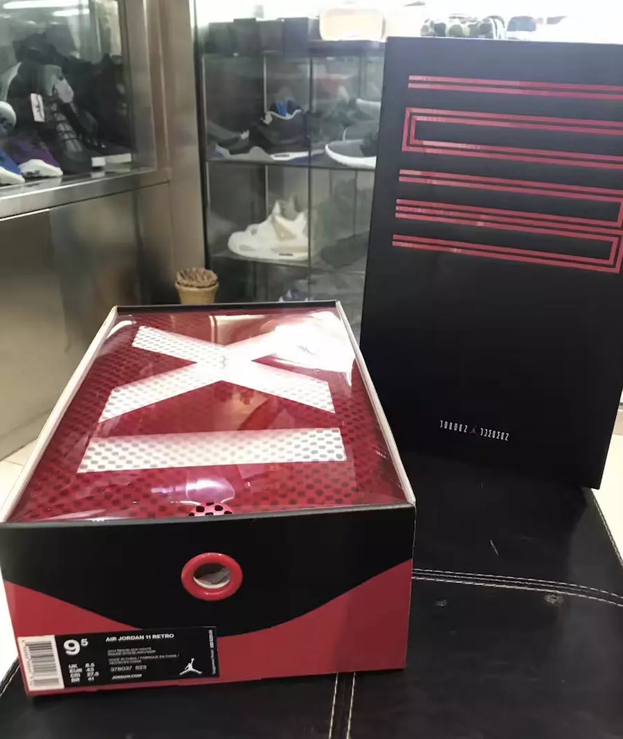 Embalagem vermelha para Air Jordan 11 Gym