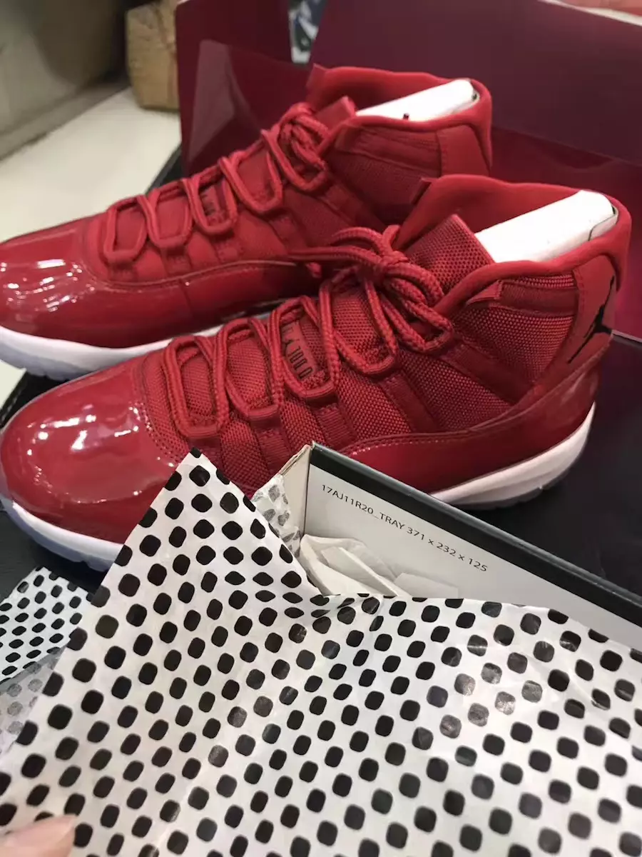 Embalagem vermelha para Air Jordan 11 Gym