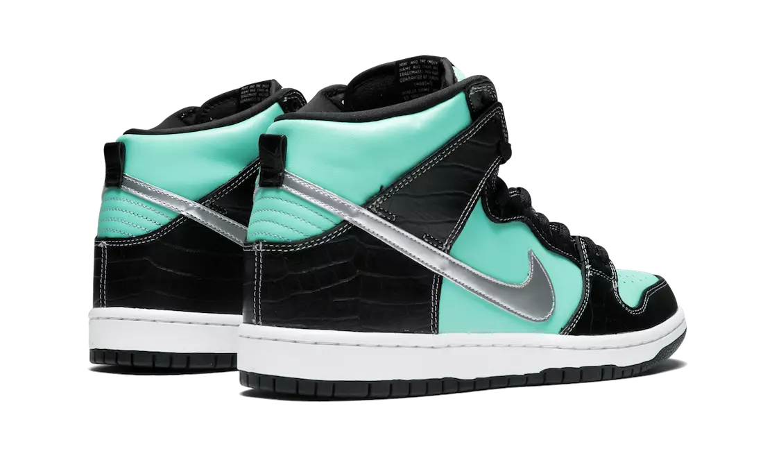 Diamond Supply Co Nike SB Dunk High Tiffany 653599-400 2014 Tarikh Tayangan