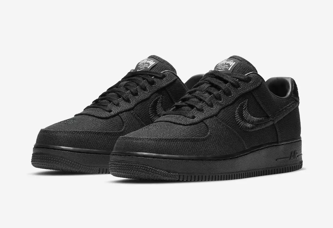 Stussy Nike Air Force 1 Black CZ9084-001 ဖြန့်ချိသည့်နေ့စွဲ စျေးနှုန်း