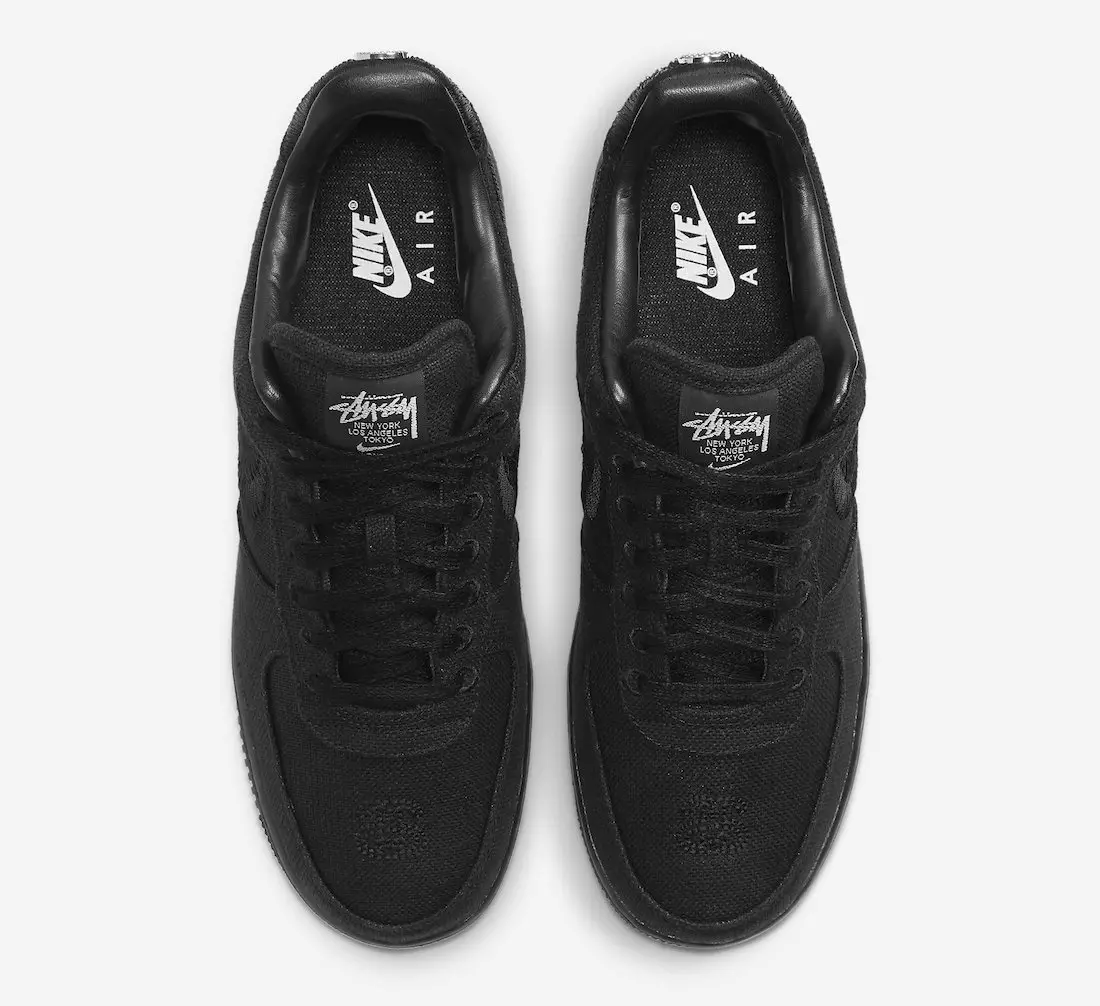 Stussy Nike Air Force 1 Black CZ9084-001 ဖြန့်ချိသည့်နေ့စွဲ စျေးနှုန်း