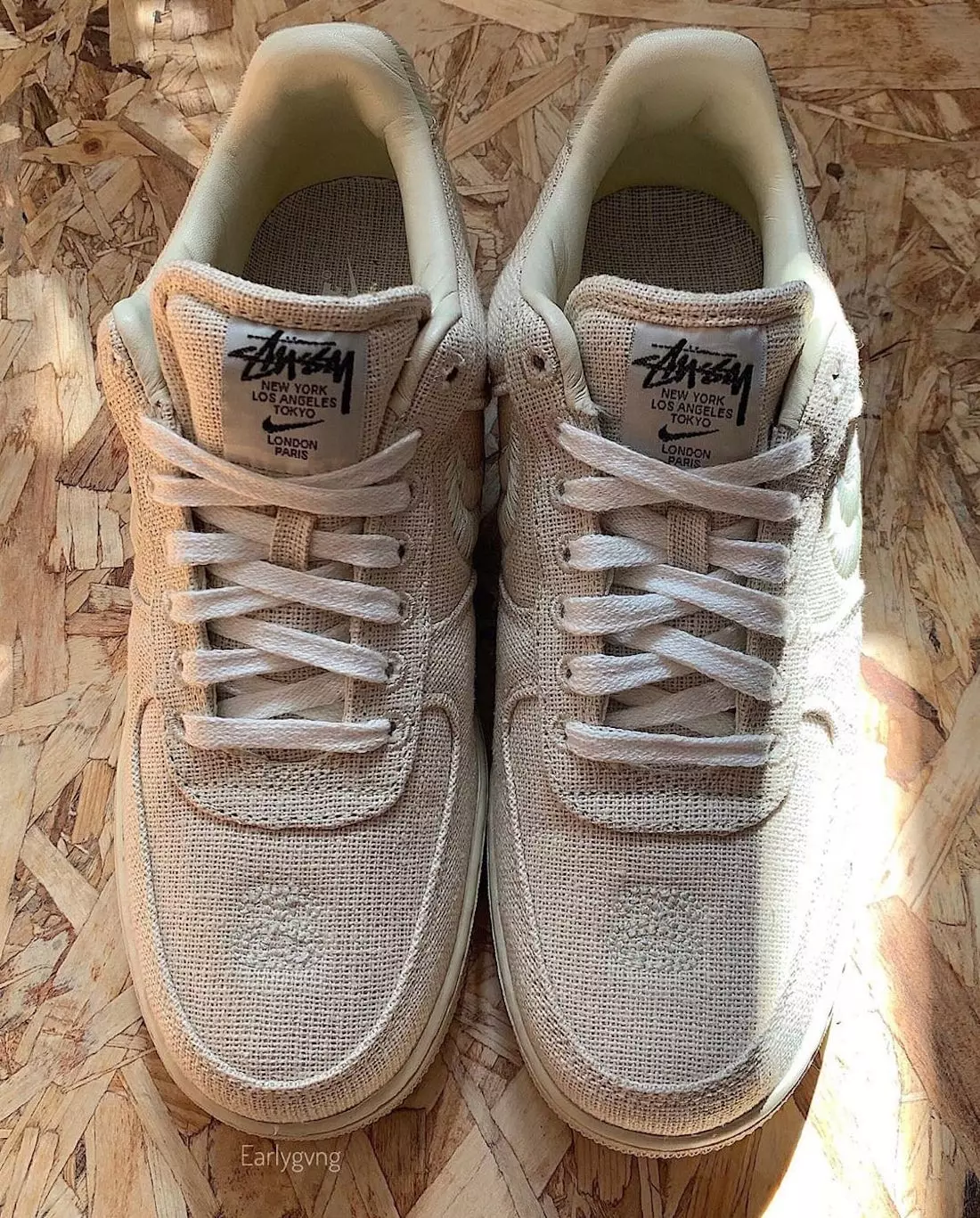 Stussy Nike Air Force 1 Low Fossil Stone Útgáfudagur Fyrsta útlit