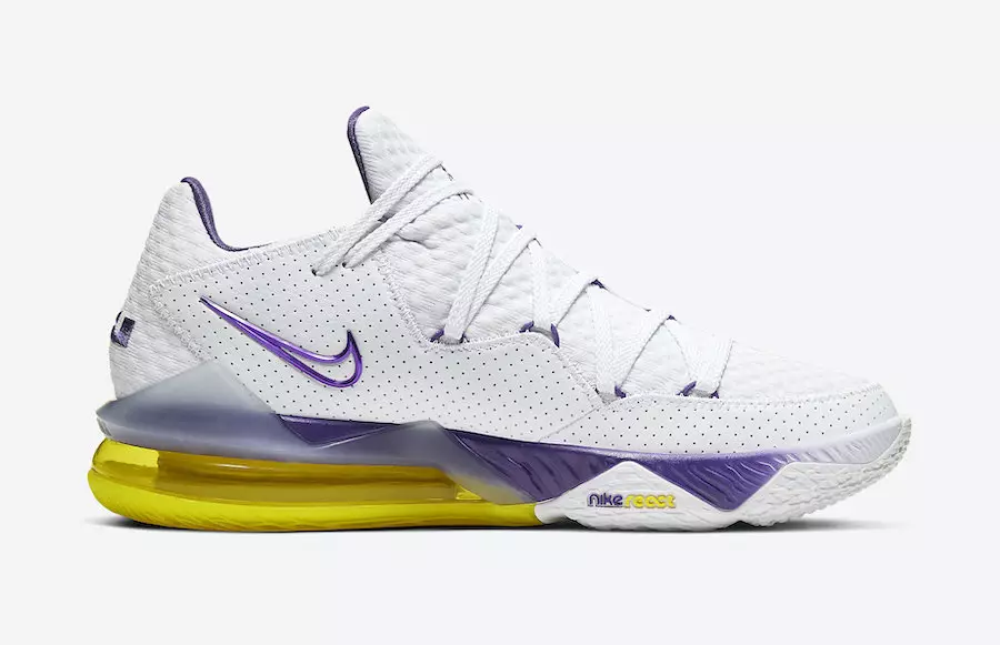 Nike LeBron 17 Low Lakers Home CD5007-102 Дата выпуску Кошт