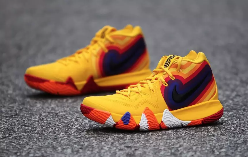 Nike Kyrie 4 Starburst Դեղին Նարնջագույն Մանուշակագույն Կարմիր