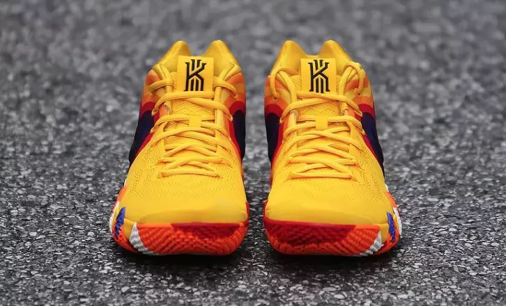 Nike Kyrie 4 Starburst сары қызғылт сары күлгін қызыл