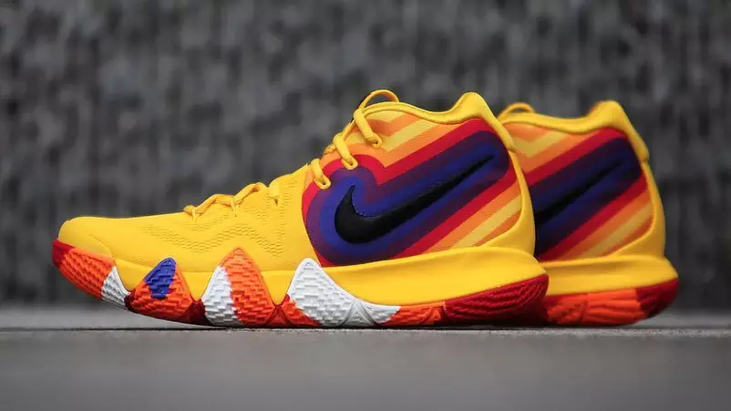 Nike Kyrie 4 Starburst Żółty Pomarańczowy Fioletowy Czerwony