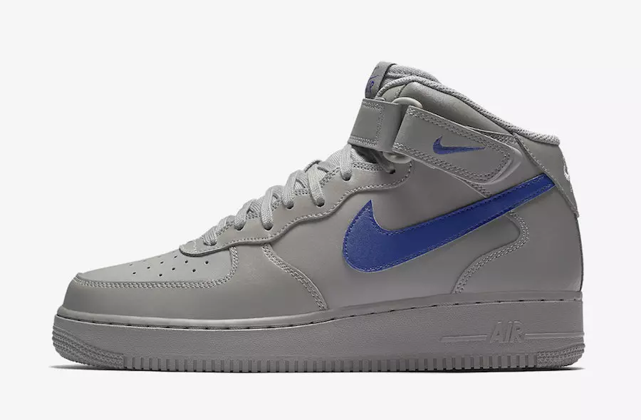 Nike Air Force 1 Mid Dust Grijs Koningsblauw