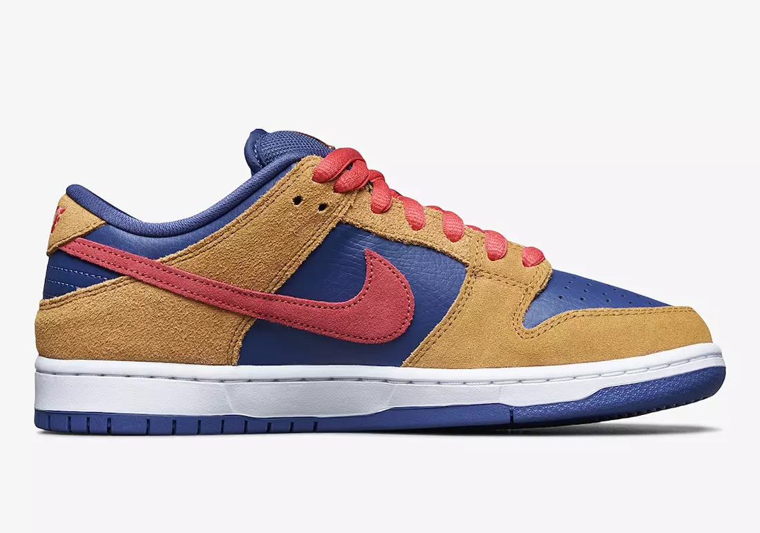 Nike SB Dunk Low Wheat Light Fusion Red To'q Binafsharang BQ6817-700 Chiqarilgan Sana