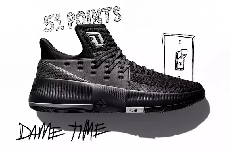 adidas Dame 3 Lights Out תאריך שחרור BY3206