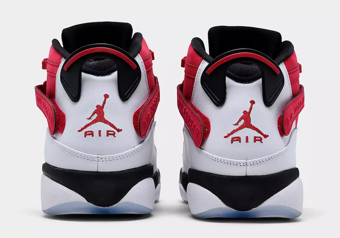 Jordan 6 Rings White Black Red 322992-106 Tarikh Tayangan