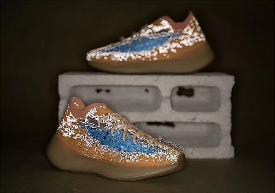 Adidas Yeezy Boost 380 Blue Oat Refletivo Data de lançamento-6