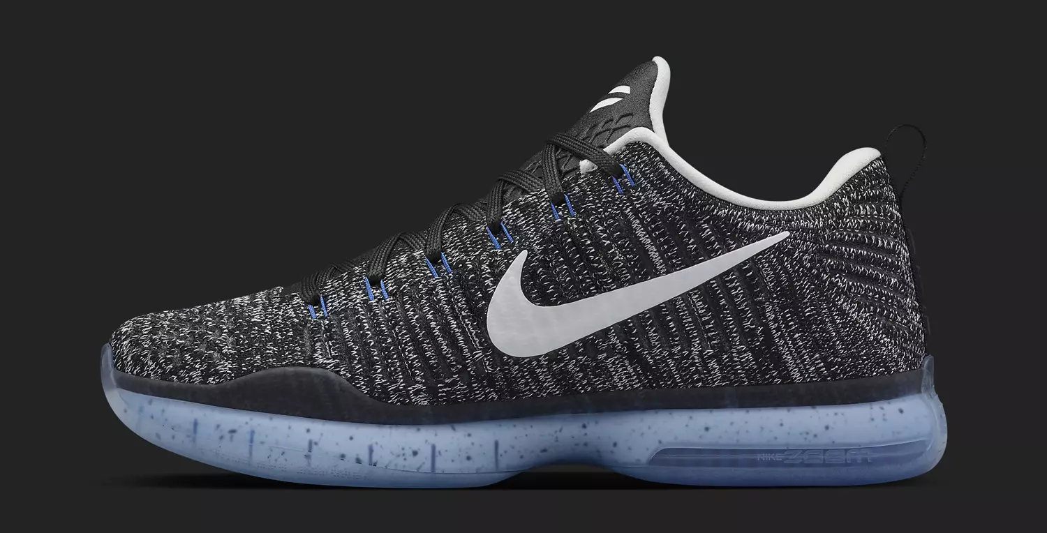 Nike Kobe 10 Elite Thấp Đen Trắng Xanh