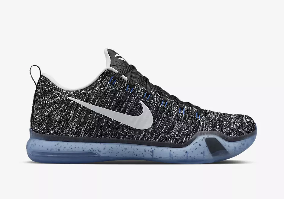 Nike Kobe 10 mionlach Íseal HTM Dubh Bán 805937-010