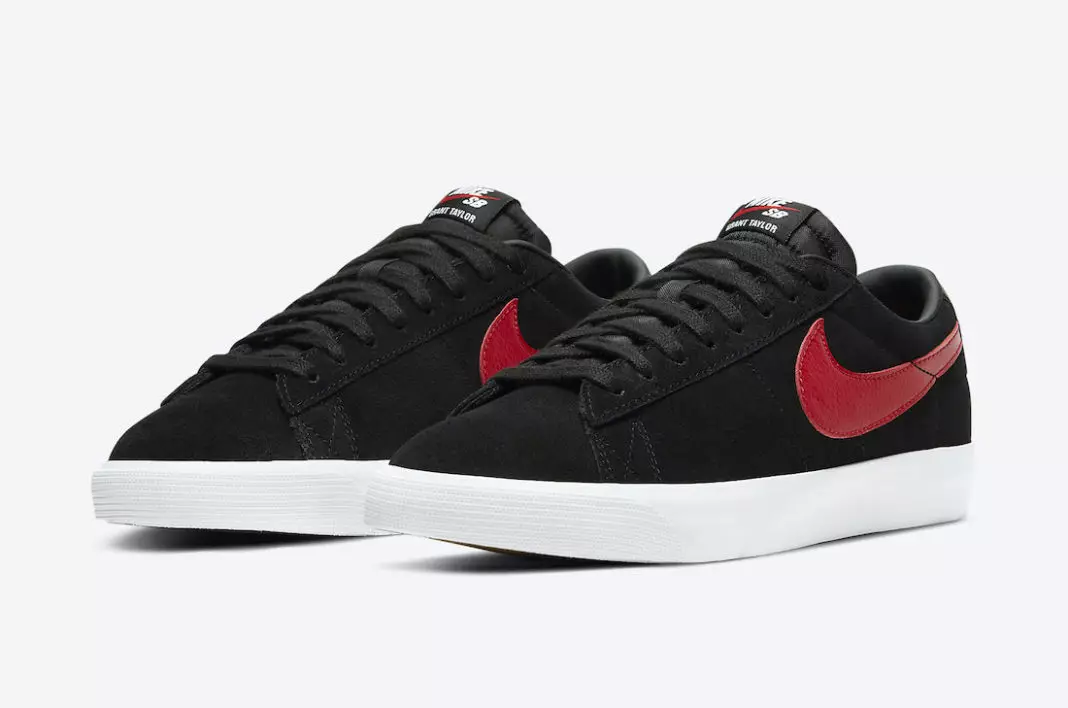 Nike SB Blazer Low GT Black University أحمر أبيض 704939-005 تاريخ الإصدار