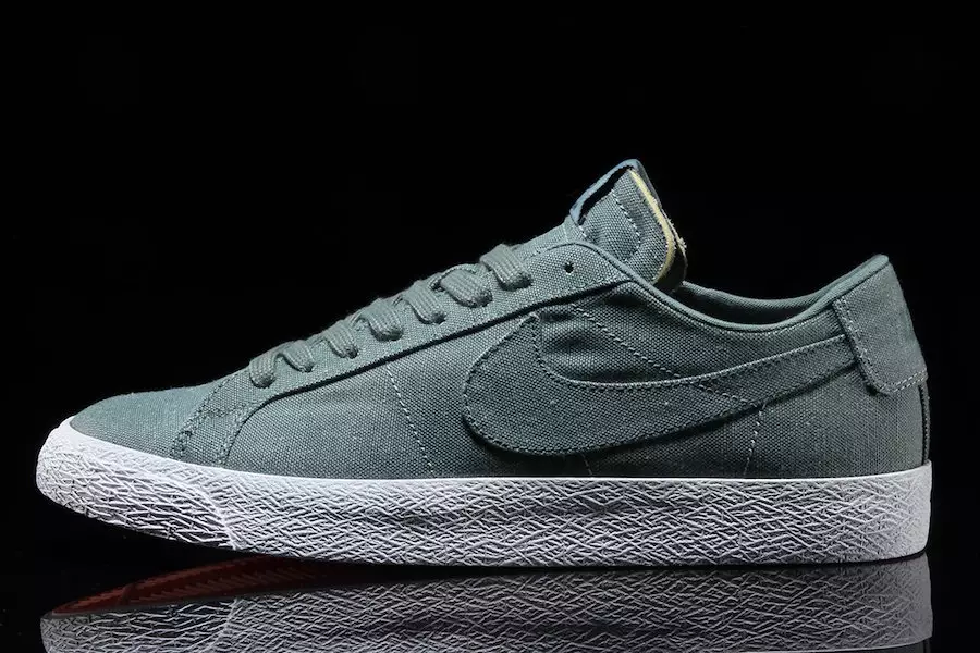 Nike SB Zoom Blazer Düşük Kanvas Yapısız Kil Yeşili