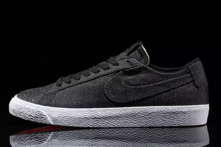 Nike SB Blazer Low Canvas Preto Antracite Desconstruído