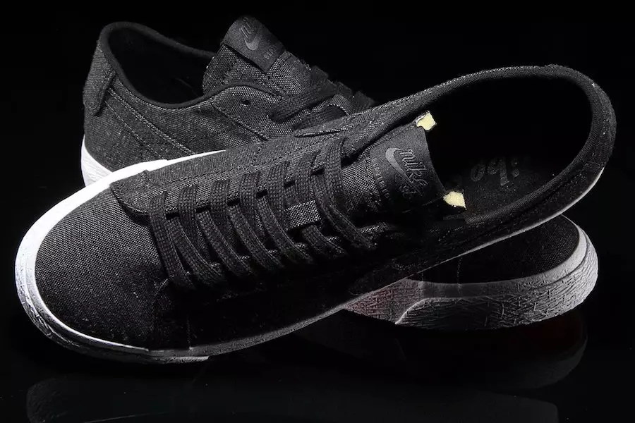 Nike SB Blazer Aşağı Kətan Dekonstruksiya edilmiş Qara Antrasit