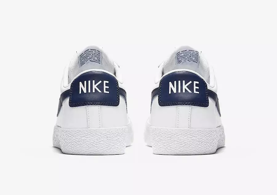 نايك SB Blazer Low White Obsidian